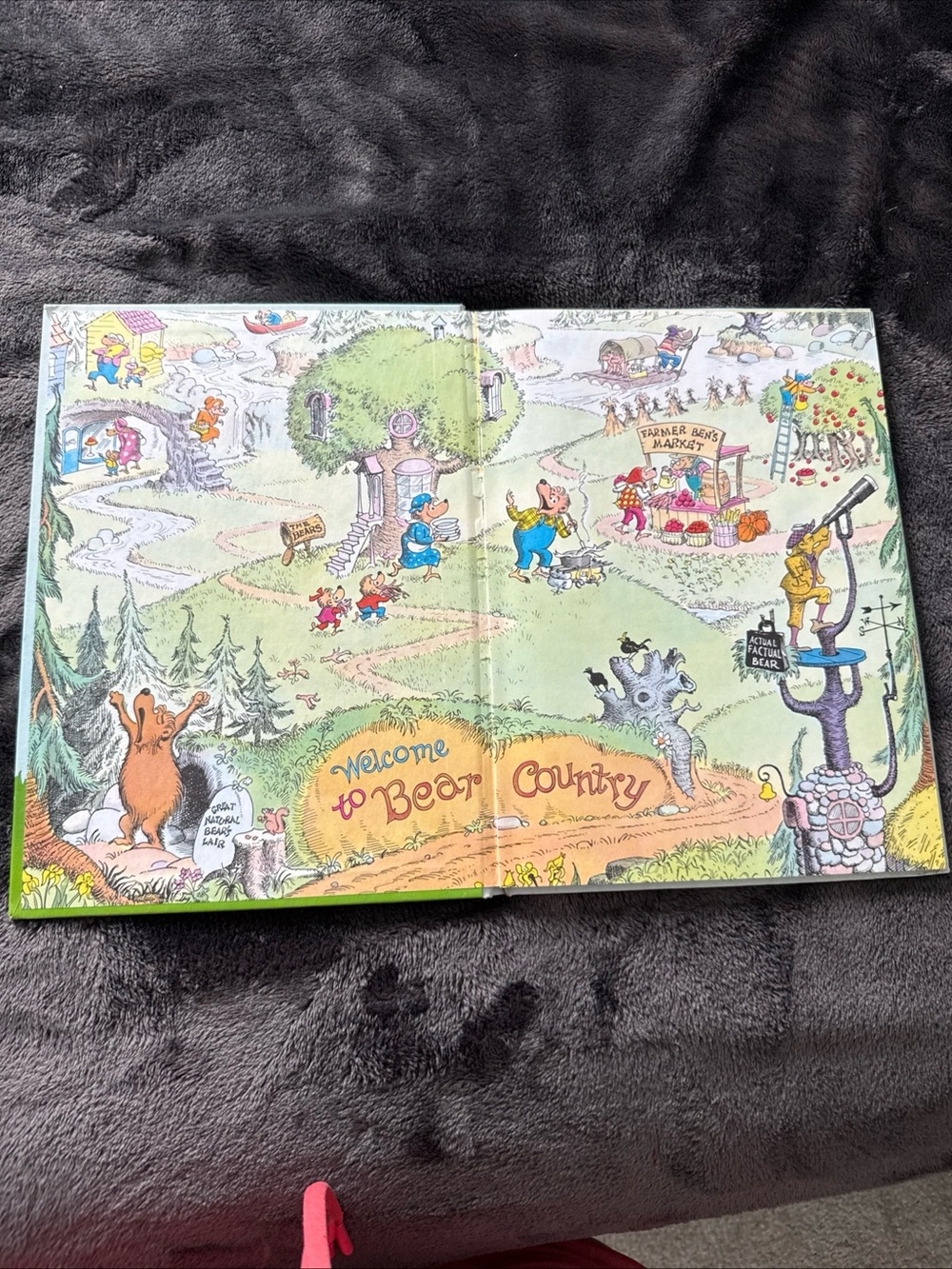 Vintage The Berenstain Bears' Almanac - Light Blue Hardcover 1973 print - Picture 2 of 4